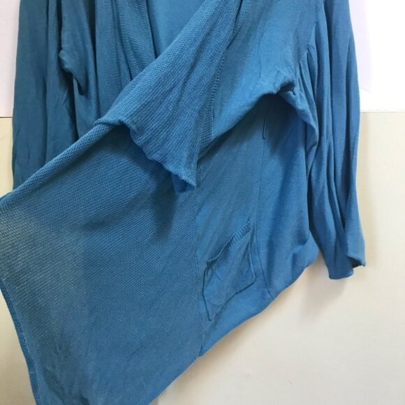 Alice Blue NEW Twin Set Open Cardigan Lightweight Drapey Tank Top Cotton Knit M - Picture 12 of 16